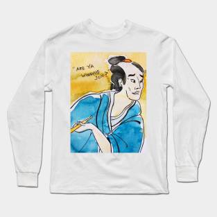 Ukiyo-e meme: Are Ya Winning Son? Long Sleeve T-Shirt